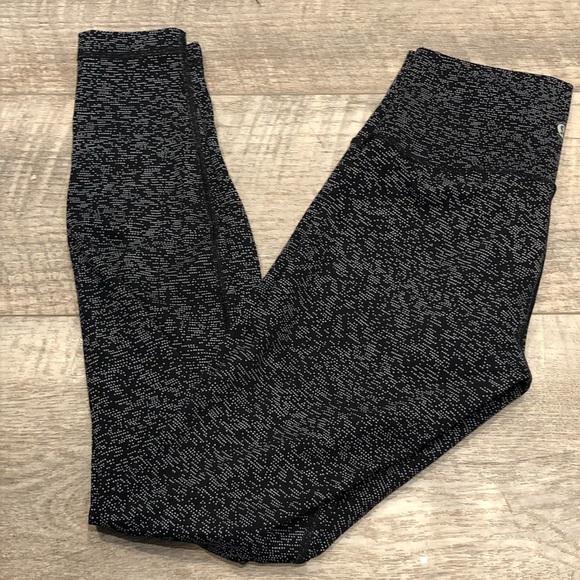 lululemon athletica Pants - Lululemon Running Tight Black w/ White Dots